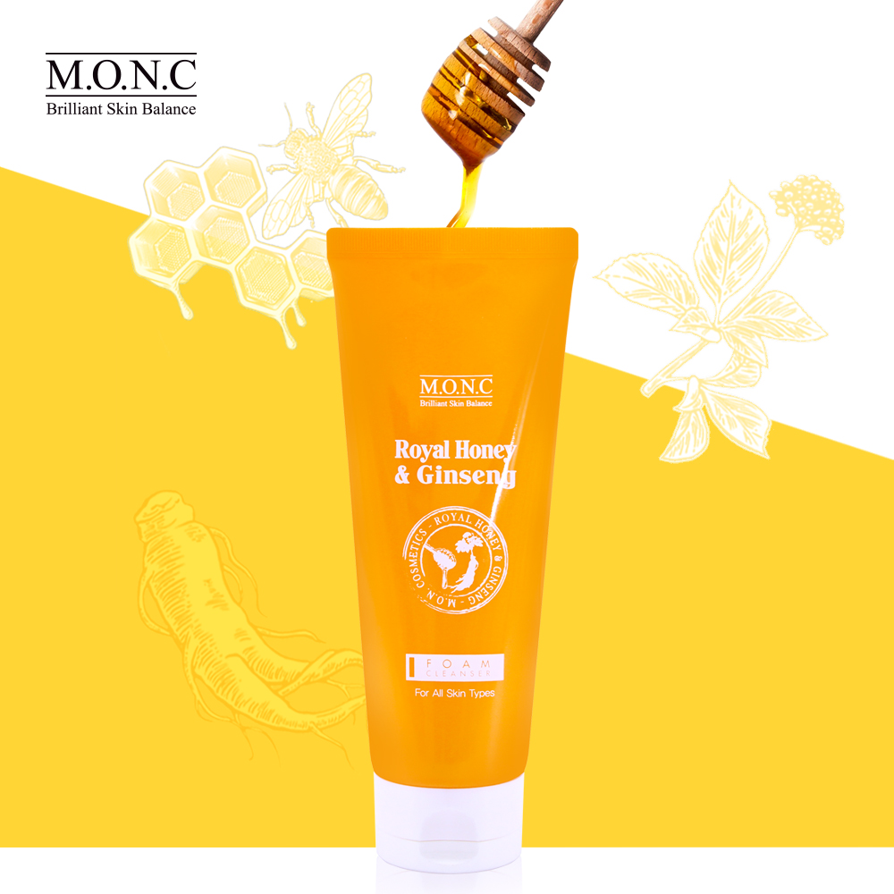 _MONC_ Royal Honey _ Ginseng Foam Cleanser_ Skin Care_ Facial Cleanser_ Creamy Foam